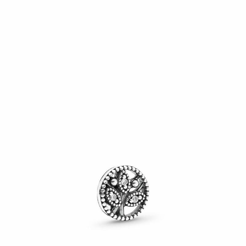 Pandora Family Heritage Petite Locket Charm - Sterling Silver/Cubic Zirconia - Canada | UZ9978AU